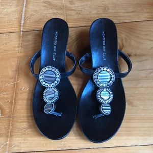 Montego Bay Club Beaded Sandals Size 7 1/2